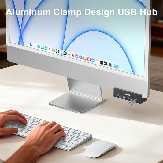 JESWO Aluminum 4-Port Clamp USB 3.0 Hub (A401)