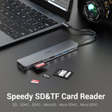 JESWO 8-IN-1 Dock with 4K HDMI, 100W PD, Multi USB A+C Data Ports 5Gbps, SD/TF Card Reader (NC801)