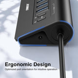 JESWO 9-Port Aluminum Powered USB 3.2/USB C Hub -Black（AC109）