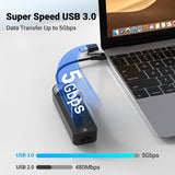 JESWO 4-IN-2 USB A/C Hub with with 1000Mbps Gigabit Ethernet +3 USB 3.0 Ports (NC302)