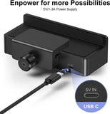 JESWO Aluminum 4-Port Clamp USB 3.0 Hub (A401)
