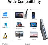 JESWO 6-IN-1 Dock with RJ45 Ethernet, 4K HDMI, 100W PD, 3 USB 3.0 Port (NC602)