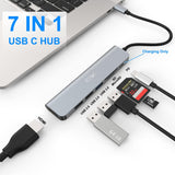 JESWO 7-IN-1 Dock with HDMI, USB 3.0 Port, 100W PD, SD/TF Card Reader (NC701, Gray)