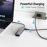 JESWO 6-IN-1 Dock with RJ45 Ethernet, 4K HDMI, 100W PD, 3 USB 3.0 Port (NC602)