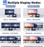 JESWO 14-in-1 Dock with 2 HDMI,VGA, Ethernet,6 USB A/C 3.0 Ports,100W PD,Audio,SD/TF (NC1401)