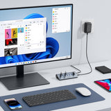 JESWO 7-Port Powered USB 3.0 Hub with 20W US Standard Power Adapter (A507, US Plug)