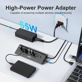 JESWO 9-Port Aluminum Powered USB 3.2/USB C Hub -Black（AC109）