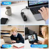JESWO 4-IN-2 USB A/C Hub with with 1000Mbps Gigabit Ethernet +3 USB 3.0 Ports (NC302)