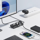 JESWO 7-Port Powered USB 3.0 Hub with 20W US Standard Power Adapter (A507, US Plug)