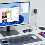 JESWO 7-Port Powered USB 3.0 Hub with 20W US Standard Power Adapter (A507, US Plug)